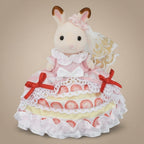 Calico Critters Freya's 40th Anniversary Birthday Celebration Strawberry Cake Dress