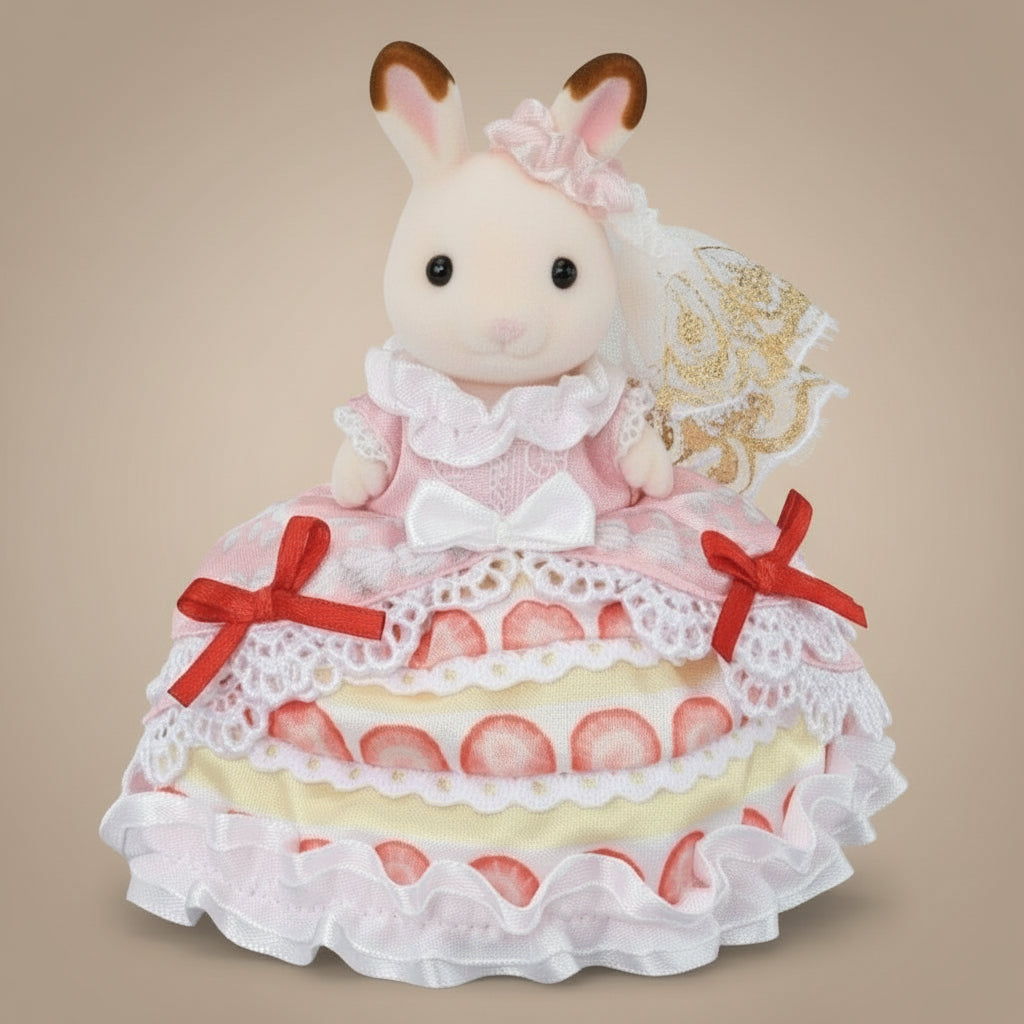 Calico Critters Freya's 40th Anniversary Birthday Celebration Strawberry Cake Dress