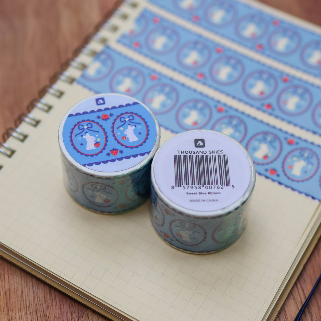 Bunny Blue Ribbon Washi Tape