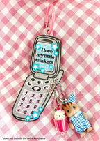 Trinket Holder Keychain Y2K Kawaii Flip Phone