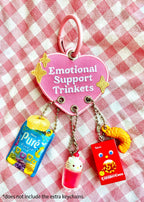 Trinket Holder Keychain Emotional Support Trinket Heart