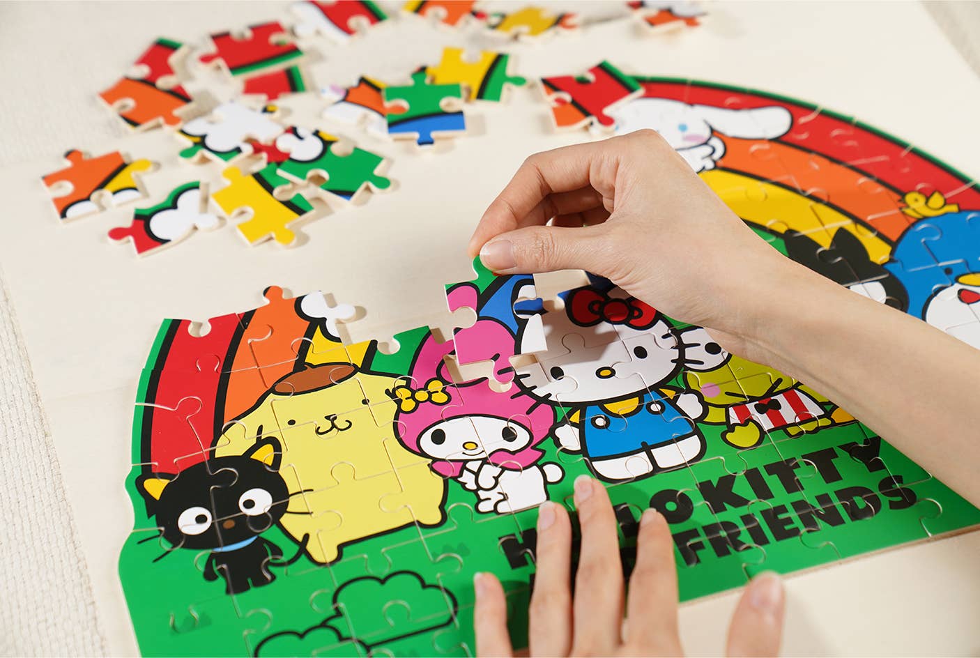 Hello Kitty® And Friends Wooden Jigsaw Puzzle: Rainbow