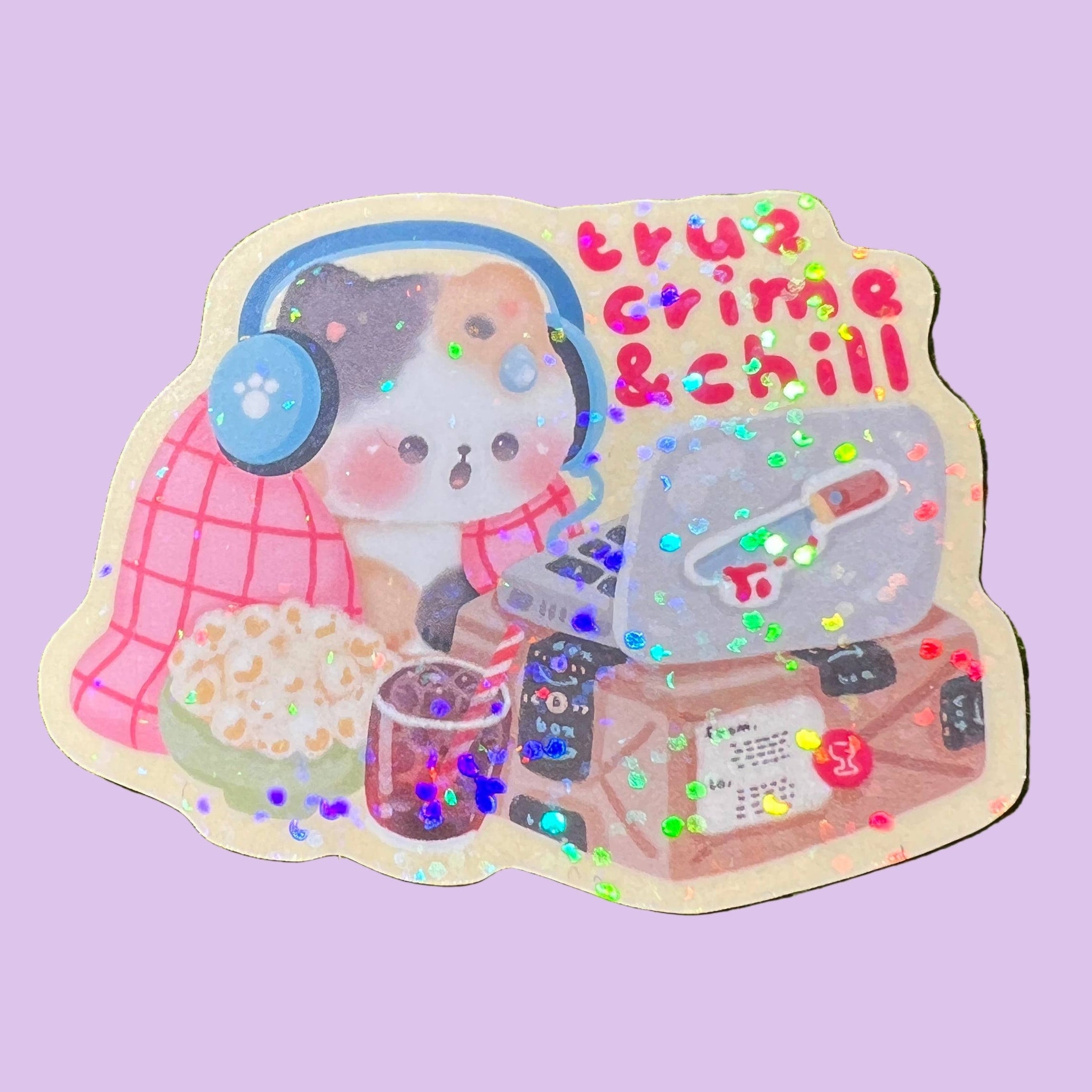 Sticker Cozy True Crime & Chill