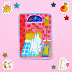 'Midnight Storytelling' Glitter Vinyl Sticker