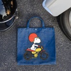 Snoopy Motorcycle Vintage Style Market Tote Bag
