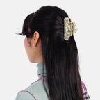 Chunks Hair Claw in Olive Check