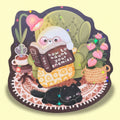 Sticker Cozy Bookish Ghost