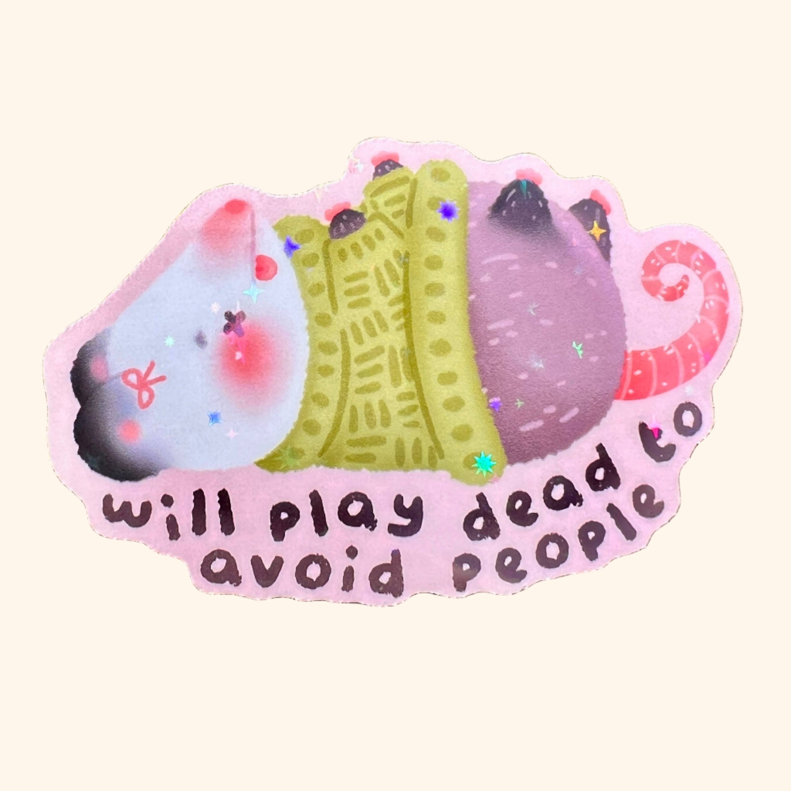 Sticker Possum Avoid People