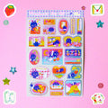 'Maebee's Day Off' Glitter A6 Sticker Sheet