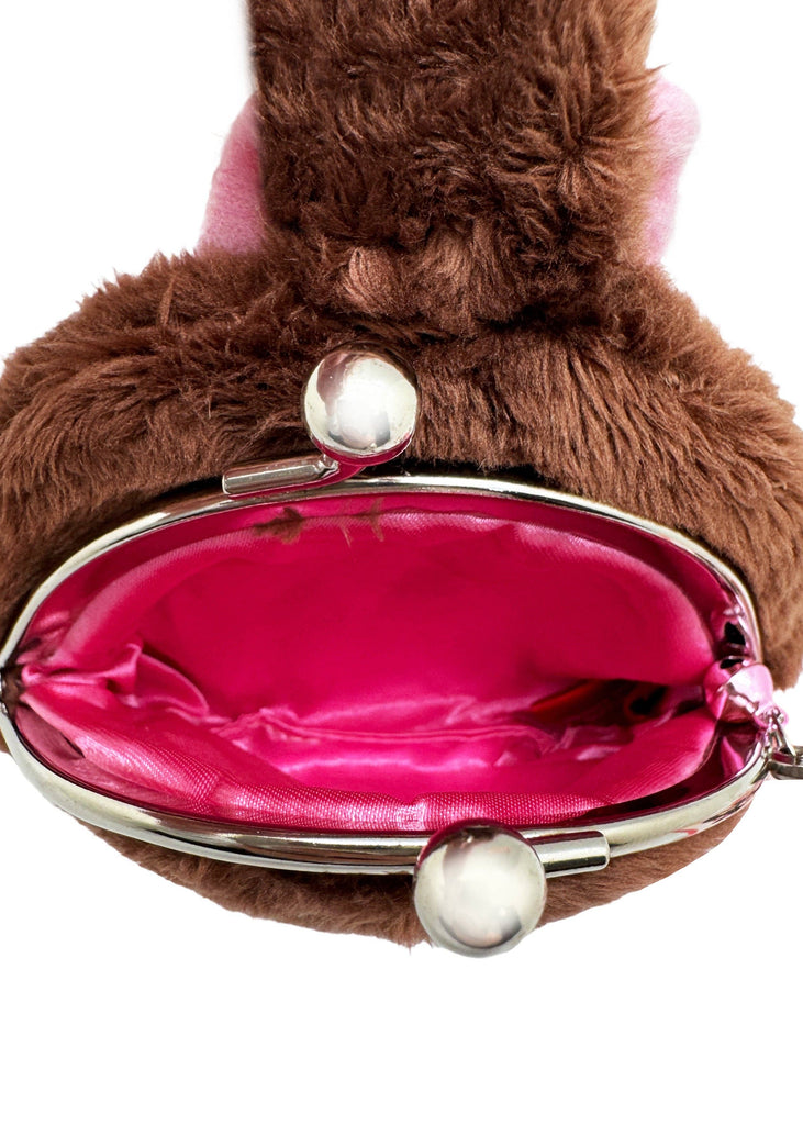 Monchhichi Face Plush Coin Bag