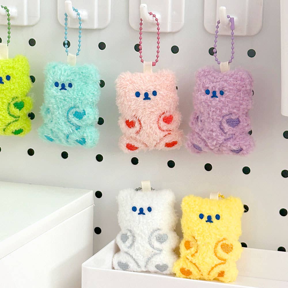 Blind Box Fuzzy Pastel Bear Keychain