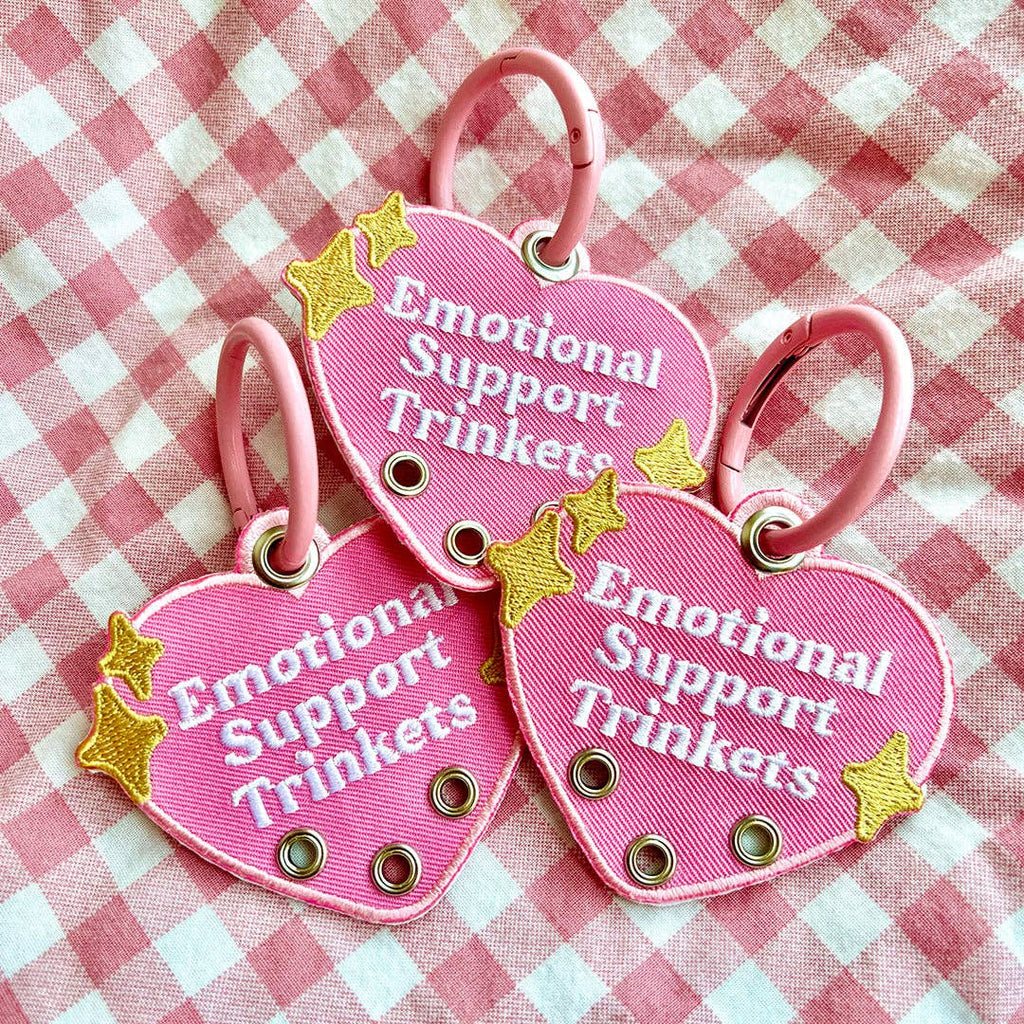 Trinket Holder Keychain Emotional Support Trinket Heart
