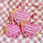 Trinket Holder Keychain Emotional Support Trinket Heart