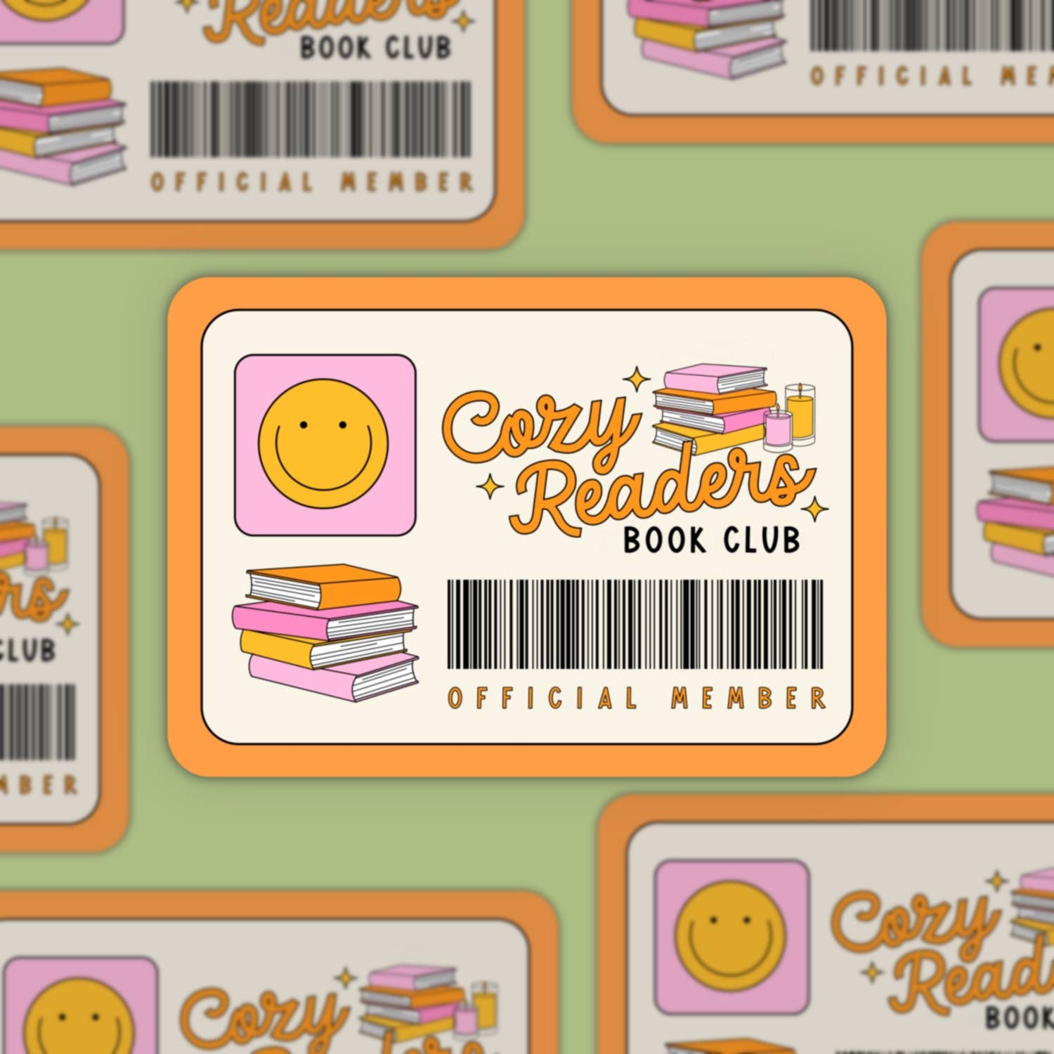 Sticker Cozy Reader Book Club Membership