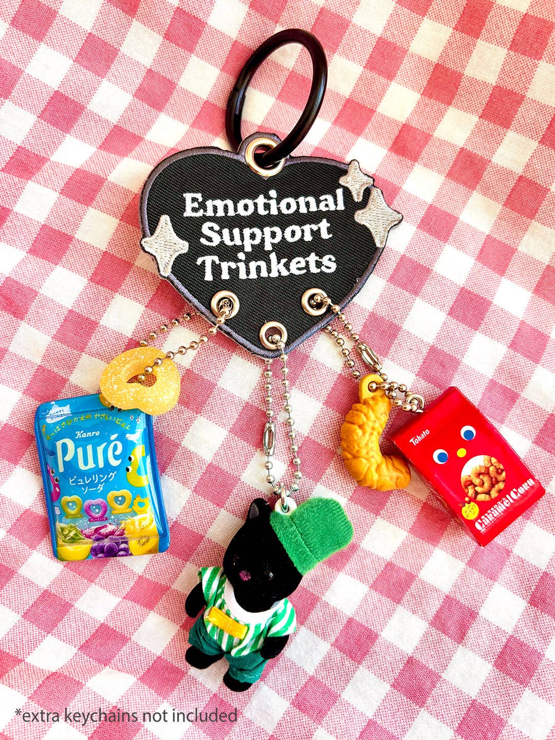 Trinket Holder Keychain Emotional Support Trinket Heart