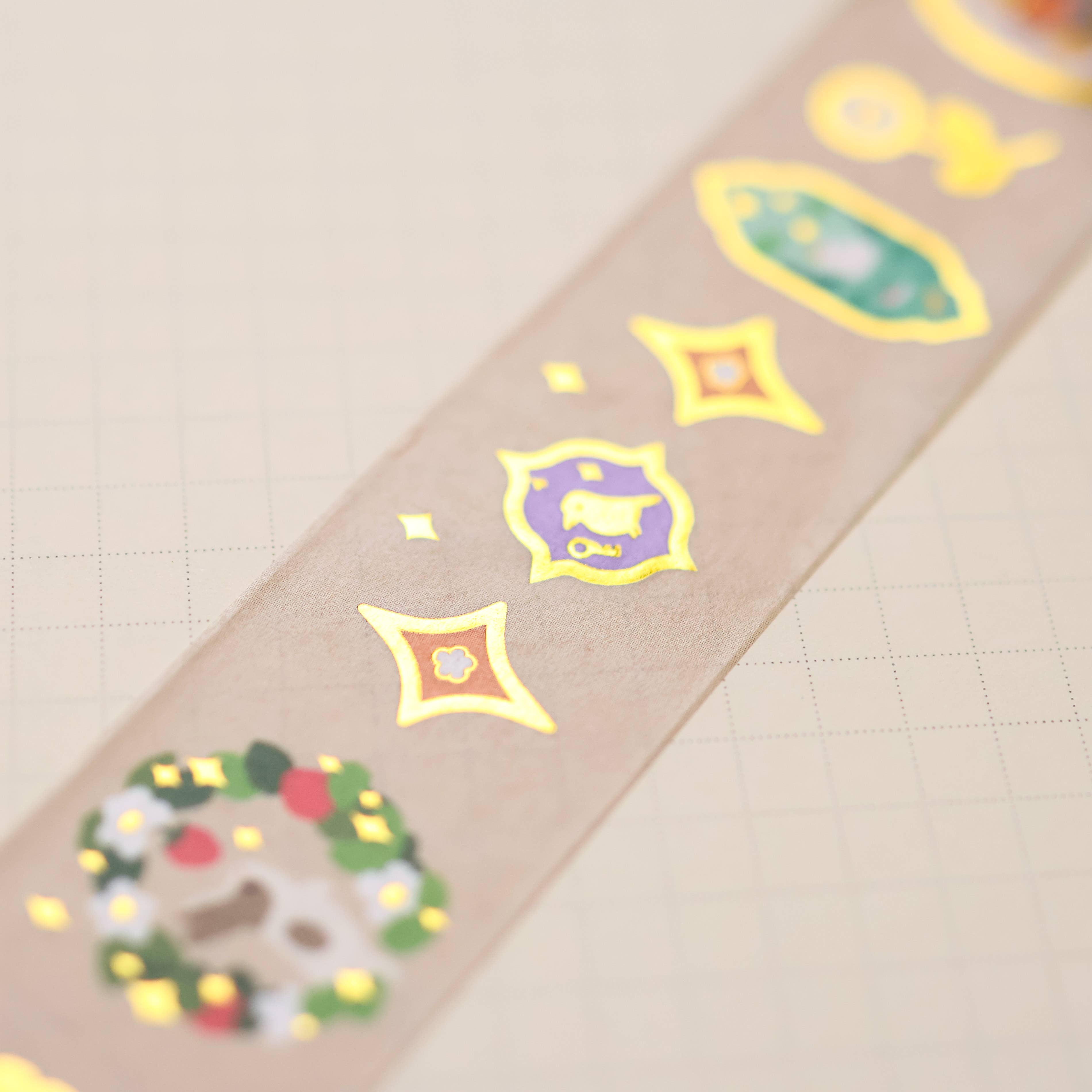 Gold Foil Animal Frame Washi Tape
