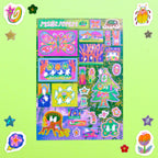 'Magic Forest' A6 Glitter Sticker Sheet