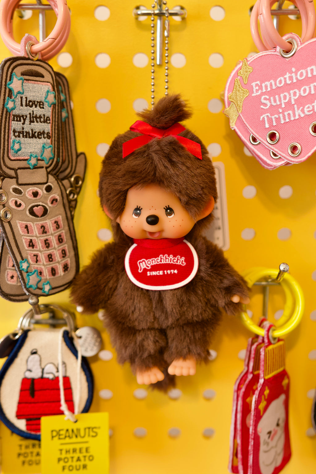 Monchhichi Girl Classic Plush Keychain Japan Exclusive