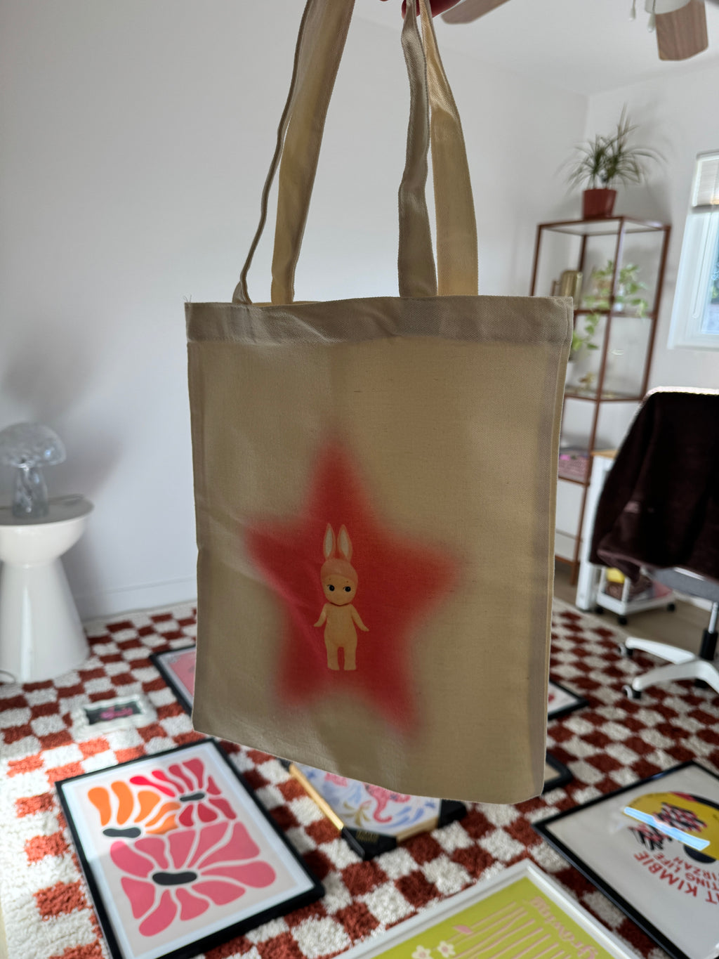 Sonny Angel Inspired Artwork Rabbit Star Totebag