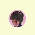 Monchhichi Sticker Pink Fisheye Holographic Vinyl
