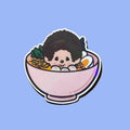 Monchhichi Sticker Ramen Bowl Holographic Vinyl