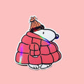 Snoopy Sticker Red Puffer Jacket Sticker