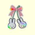 Miffy Sticker Cherry Bow Coquette Holographic Vinyl