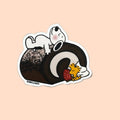 Snoopy & Woodstock Dessert Roll Artwork Viynl Sticker
