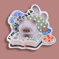 Sticker Bookish Kitty All Booked