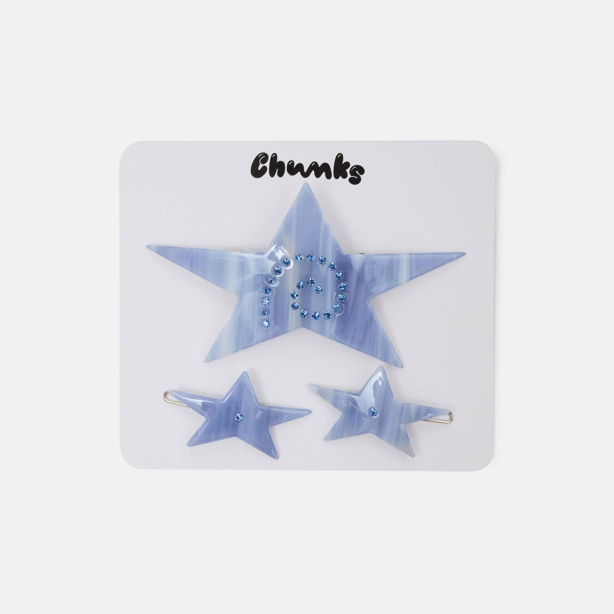 Chunks Hair Clip Pack in Stars