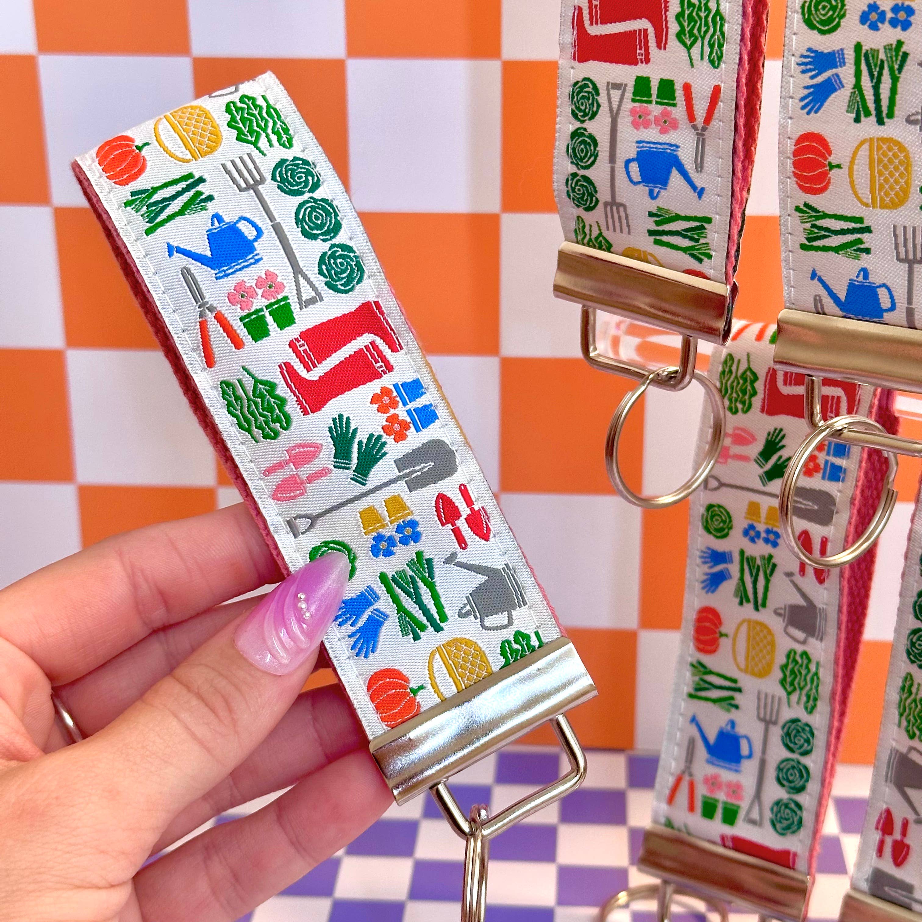 Garden Gal Veggie Wristlet Keychain