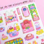 'Dessert at the Kissaten' A6 Sticker Sheet