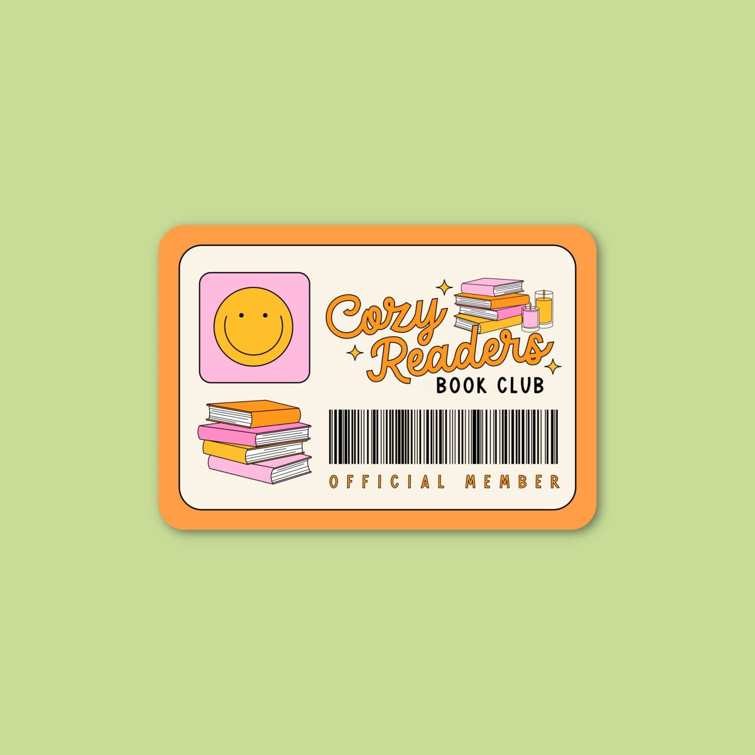 Sticker Cozy Reader Book Club Membership