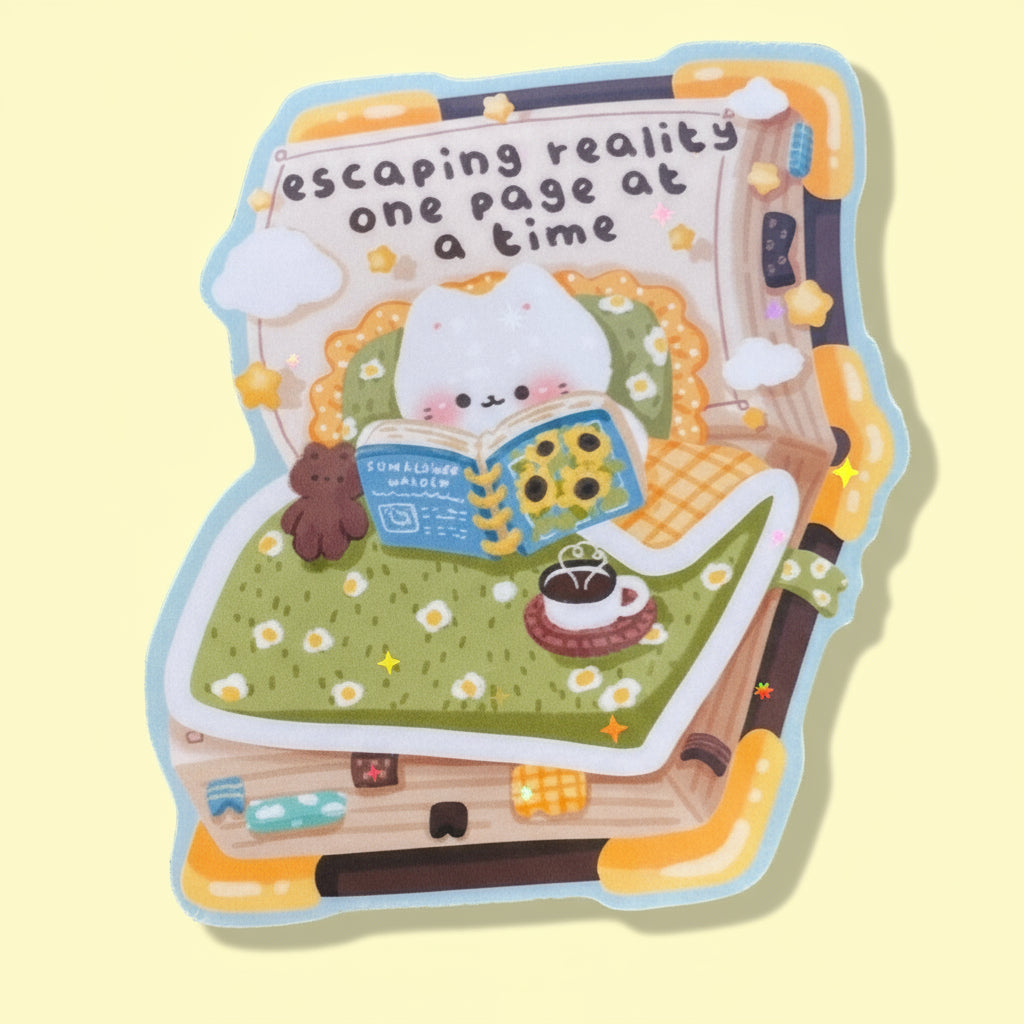 Sticker Bookish Escaping Reality