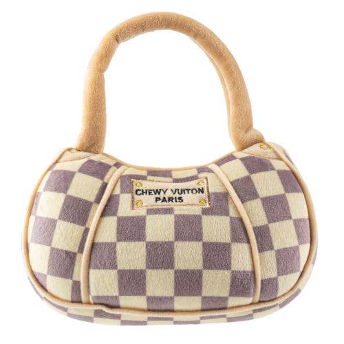 Chewy Vuiton Handbag Squeaker Dog Toy