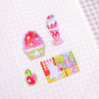 'Sunny Sweets' A6 Frosted Glitter Sticker Sheet