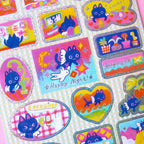 'Maebee's Day Off' Glitter A6 Sticker Sheet