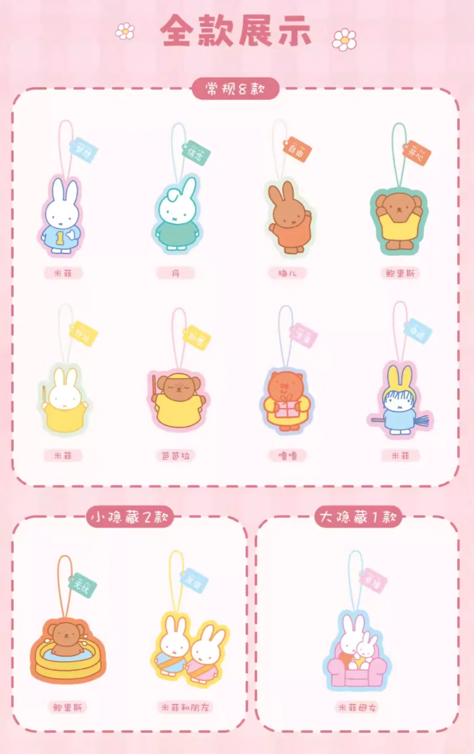 Variants From Miffy Reeesee Plush Magnetic Pendant