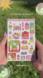 'Maebee's Day Off' Glitter A6 Sticker Sheet
