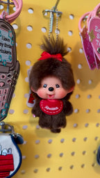 Monchhichi Big Head Plush Mascot Keychain