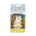Sylvanian Families Chocolate Rabbit Girl in Sylvanian Park Original Dress, front view of figure in exclusive park outfit.