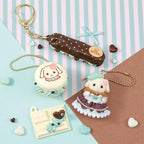 Set of 4 finished keychains from flora rabbit whipple sylvanian families set 