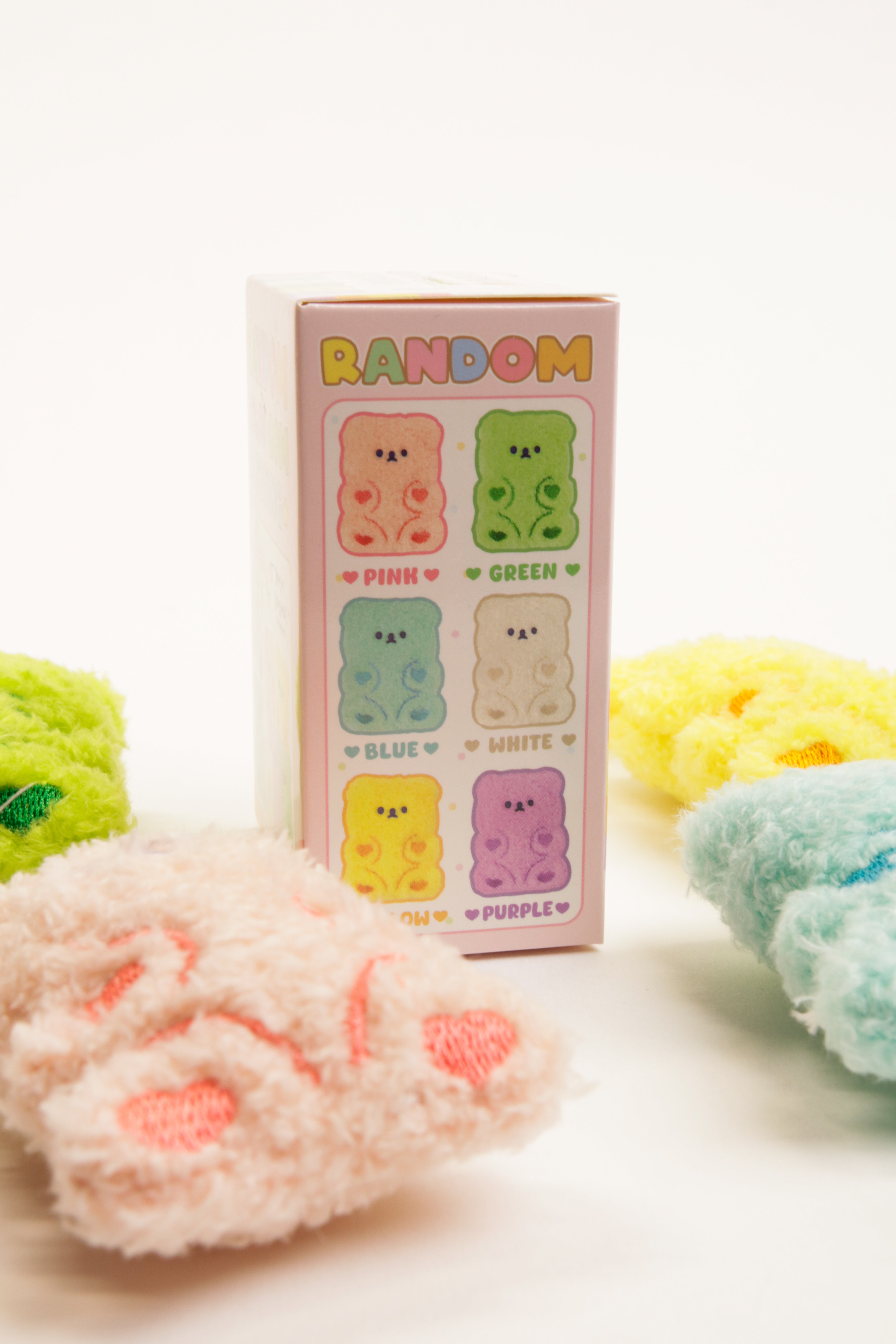Blind Box Fuzzy Pastel Bear Keychain